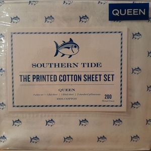 New Southern Tide Skipjack Queen 6pc sheet set White